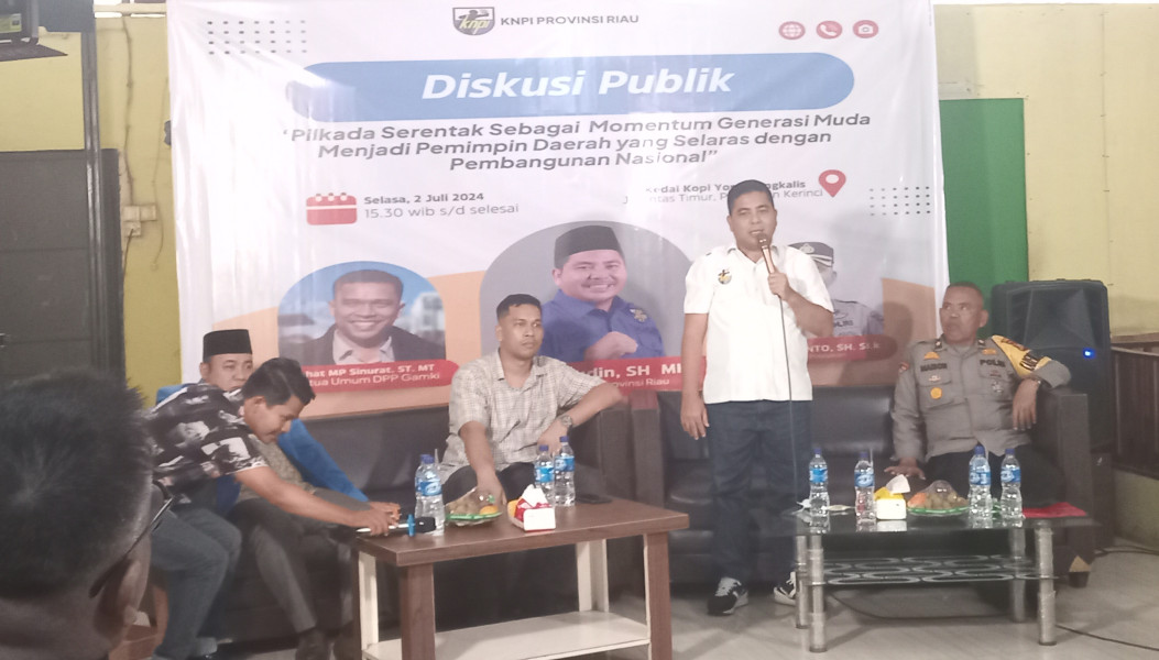 Diskusi Publik, Ketua KNPI Riau Tawarkan Cara Selaras Pembangunan Nasional