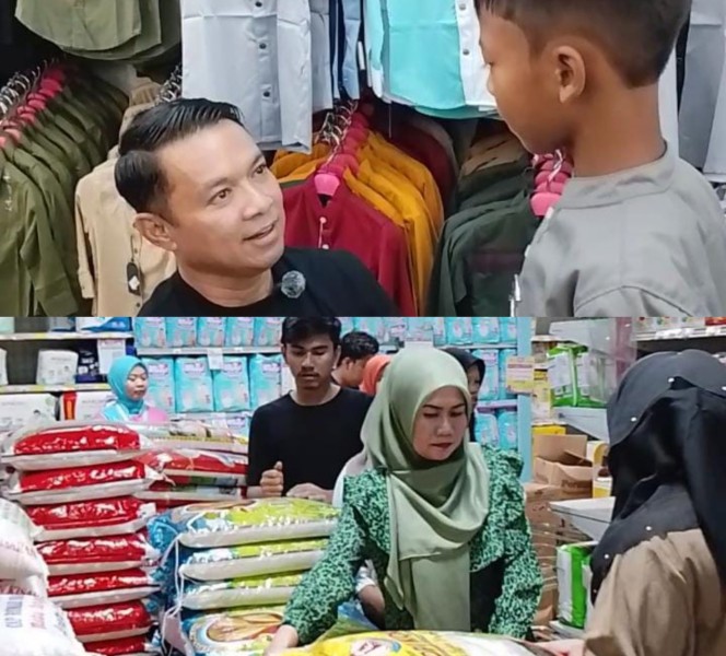 Janda 5 Anak Terharu Bahagia, Saat Ketum APSAI Bersama HT Gruop Belikan Baju dan Sembako