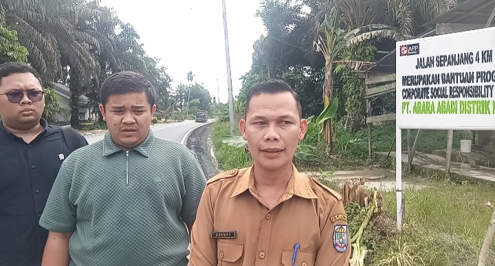 Realisasikan Program CSR, PT. Arara Abadi Bangun 4 Km Jalan Aspal Tipe A