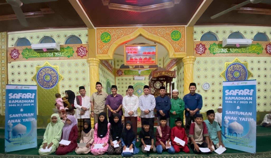 Lewat Ponton Penyeberangan, EMP Bentu Limited Safari Ramadhan di Desa Tambak