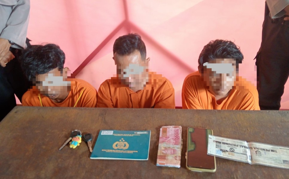 Tiga Pelaku Curanmor di Pelalawan Diringkus Polisi
