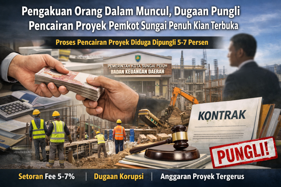 Dugaan Pungli Pencairan Proyek Pemkot Sungai Penuh, Ordal Akui Ada Persentase