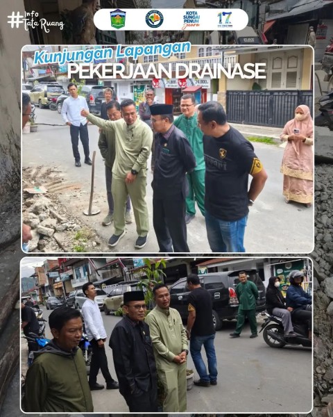 Wakil Ketua DPRD Kota Sungai Penuh Tinjau Proyek Drainase di Jl. Lima Lurah