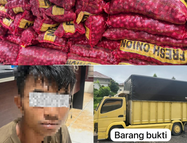 Bawa 887 Karung Bawang Ilegal, Warga Sumbar Ini Diringkus Polisi
