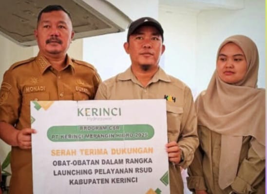 PT KMH Serahkan Obat-Obatan dan ALKES ke RSUD Kerinci