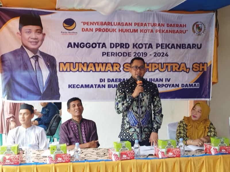 Tingkatkan Partisipasi Msyarakat, Munawar Sosialisasikan Perda Nomor 4 Tahun 2021