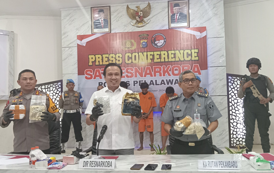 Tersangka Narkoba Jaringan Internasional Diringkus Polres Pelalawan