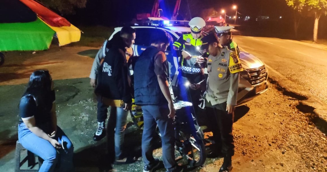 Balap Liar, Belasan Kendaraan Terjaring Ops Zebra LK 2025 Polres Pelalawan