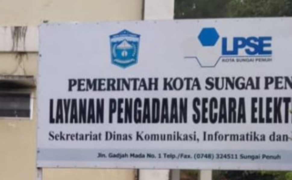 Tender Proyek Trotoar PU Sungaipenuh 2 Bulan Menggantung di Pokja