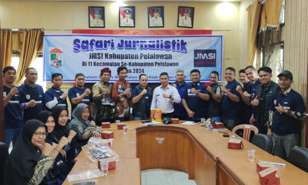 JMSI Kabupaten Pelalawan Gelar Safari Jurnalistik di Kecamatan Pangkalan Kerinci