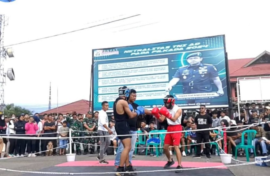 Peduli Generasi Muda, Kodim 0417/Kerinci Gelar Fun Glove Match Boxing