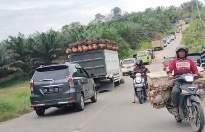 Berlobang Sepanjang Jalan, Bupati Lapor Gubernur : Jalinbon Ini Rusak Parah